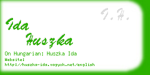 ida huszka business card